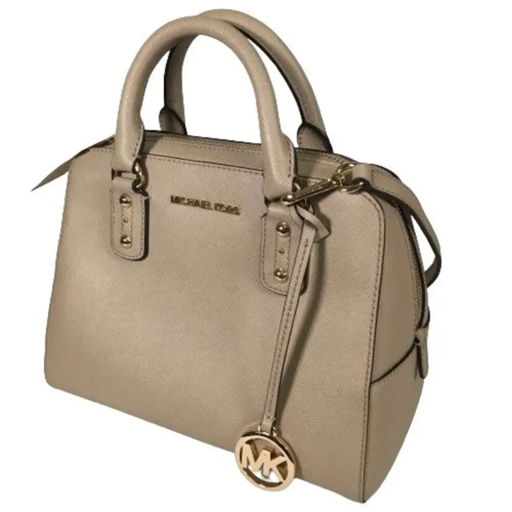 NWT MICHAEL KORS Sandrine Satchel Leather Handbag Crossbody Purse Bag $268